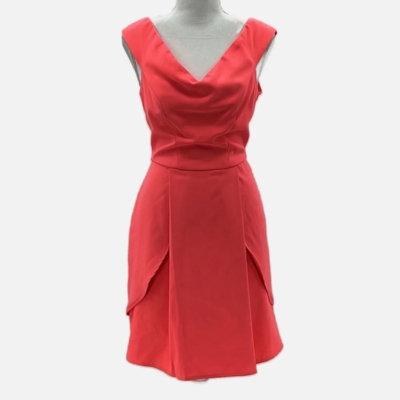 Adelyn Rae Flower Garden Neon Coral Dress - Size Medium - Picture 3 of 8